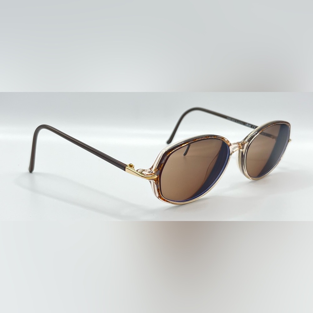 Vintage Silhouette M1899 Brown Translucent Oval Sunglasses Frames Only